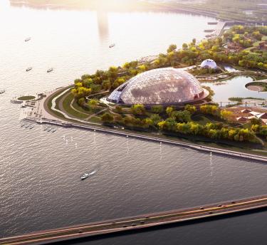 Artist's impression of Eden Project China in Qingdao